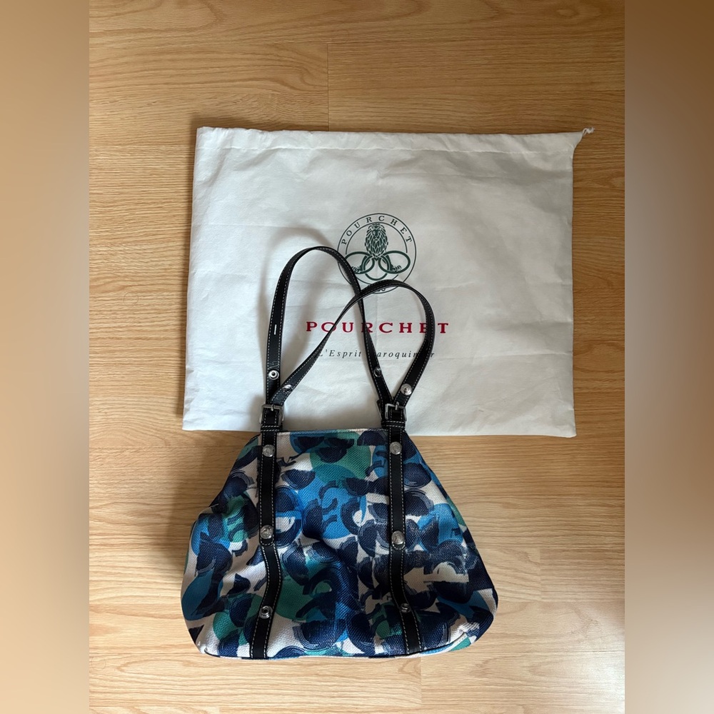 H&M Blue and Green Patterned Bag